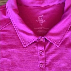 Woolx Rosie Women's Pink Polo Tunic - 1X